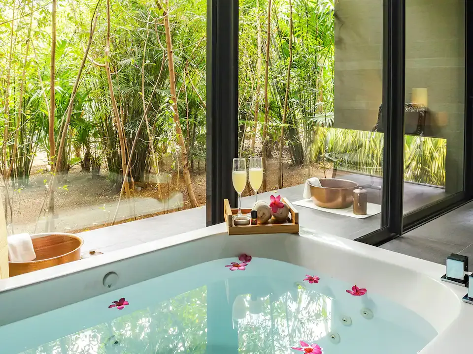 Cenote Spa Grand Hyatt Playa del Carmen Resort tub treatment room